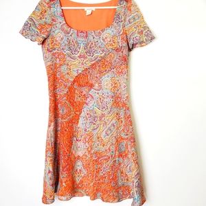 Sundance Paisley Print Silk Dress